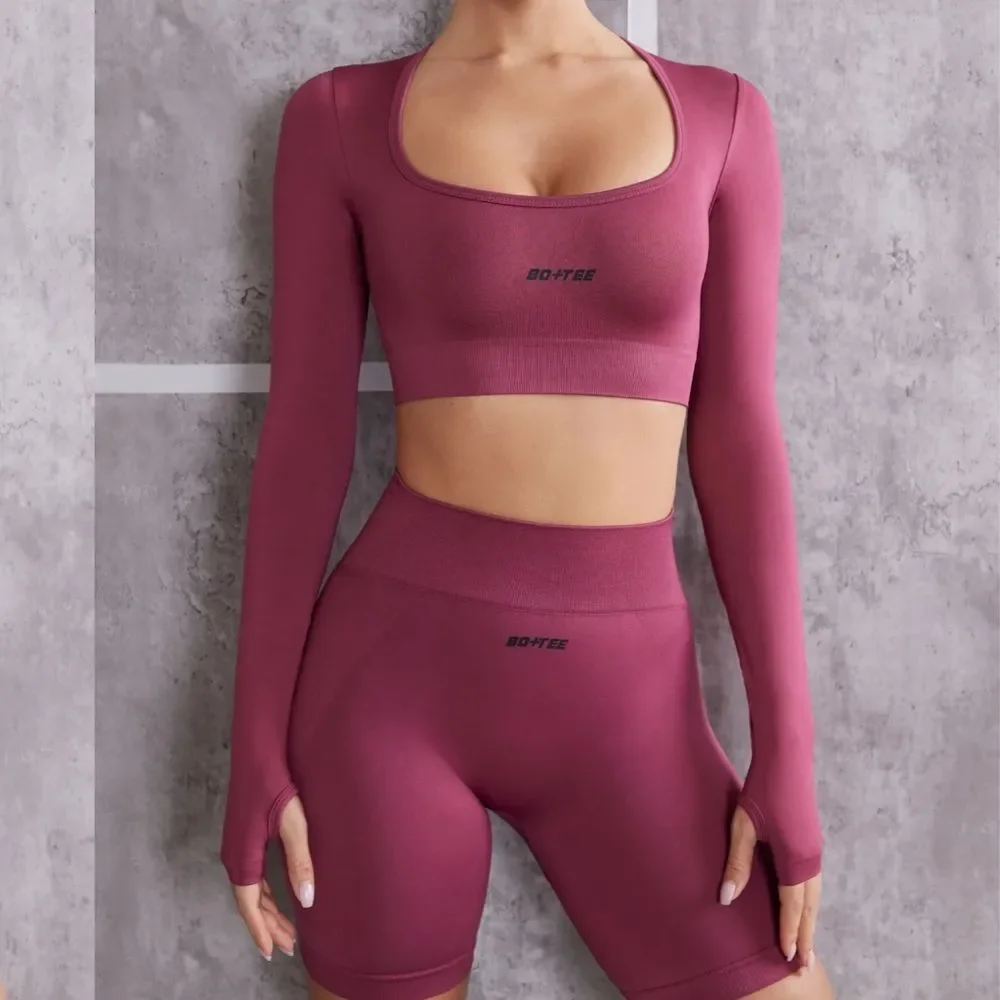 Bo + Tee Long Sleeve Crop Top
